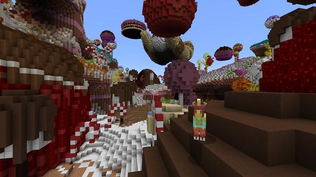 Screenshot of the Minecraft Bedrock Marketplace product Lucky Block Piñata Party created by Waypoint Studios.