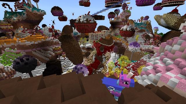 Screenshot of the Minecraft Bedrock Marketplace product Lucky Block Piñata Party created by Waypoint Studios.