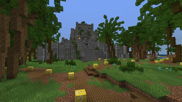 Screenshot of the Minecraft Bedrock Marketplace product Lucky Block Survival Island created by Waypoint Studios.