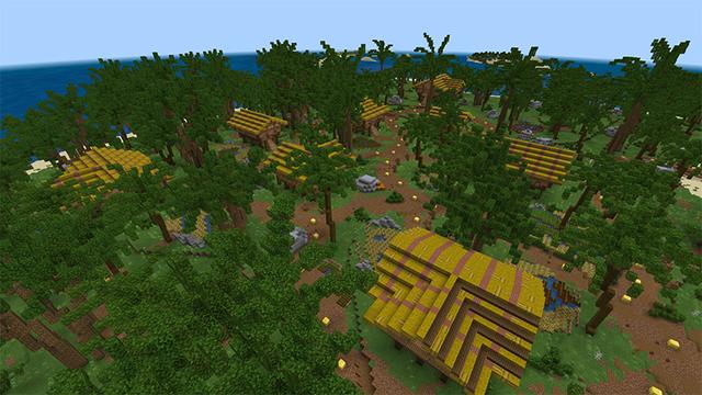 Screenshot of the Minecraft Bedrock Marketplace product Lucky Block Survival Island created by Waypoint Studios.