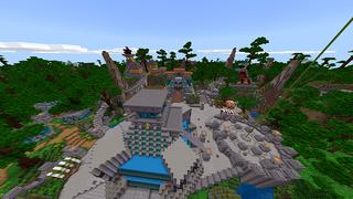 Screenshot of the Minecraft Bedrock Marketplace product Lucky Block Temple created by Waypoint Studios.