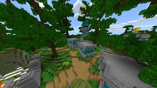 Screenshot of the Minecraft Bedrock Marketplace product Lucky Block Temple created by Waypoint Studios.