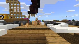 Screenshot of the Minecraft Bedrock Marketplace product Lucky Block Winter Island created by Waypoint Studios.