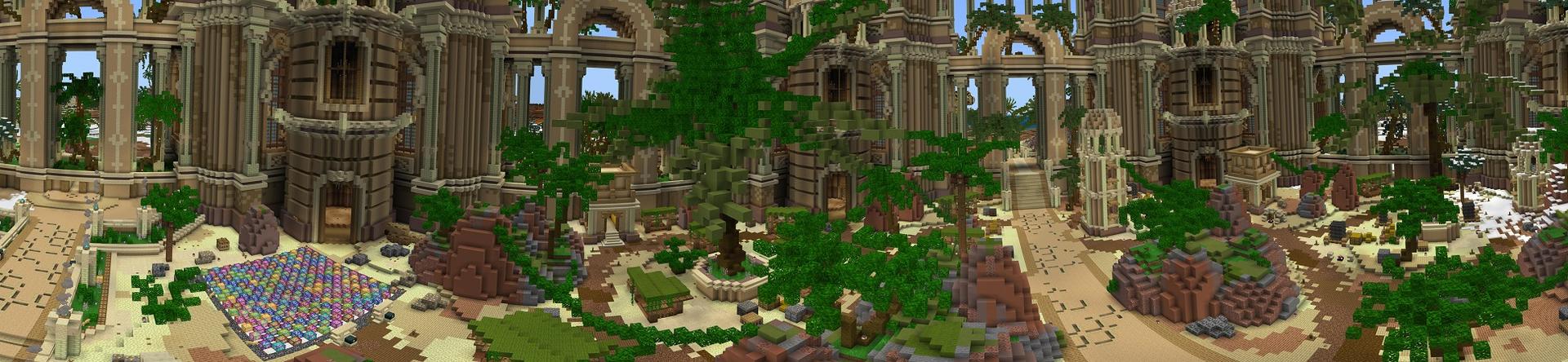 Panorama of the Minecraft Bedrock Marketplace product Lucky Blocks Origin created by Waypoint Studios.