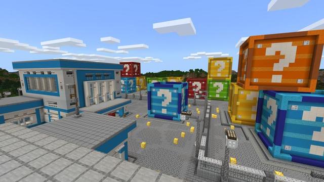 Screenshot of the Minecraft Bedrock Marketplace product Lucky Blocks created by Waypoint Studios.