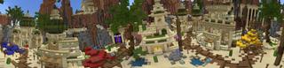 Panorama of the Minecraft Bedrock Marketplace product Lucky Skyblock Vale do Deserto created by Waypoint Studios.