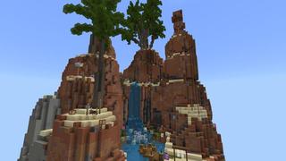 Screenshot of the Minecraft Bedrock Marketplace product Lucky Skyblock Vale do Deserto created by Waypoint Studios.