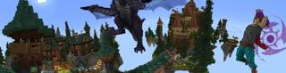 Panorama of the Minecraft Bedrock Marketplace product Lucky Skyblock Dragonslayer created by Waypoint Studios.
