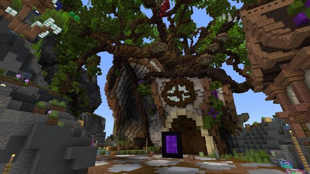 Screenshot of the Minecraft Bedrock Marketplace product Lucky Skyblock Isekai Forest created by Waypoint Studios.