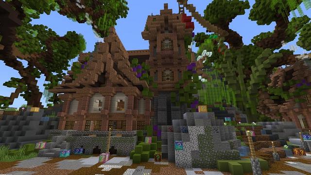 Screenshot of the Minecraft Bedrock Marketplace product Lucky Skyblock Isekai Forest created by Waypoint Studios.