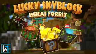 Thumbnail of the Minecraft Bedrock Marketplace product Lucky Skyblock Isekai Forest created by Waypoint Studios.