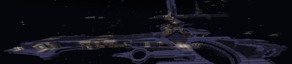 Panorama of the Minecraft Bedrock Marketplace product Lucky Skyblock Spaceship created by Waypoint Studios.