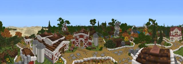Panorama of the Minecraft Bedrock Marketplace product Lucky Spring Eggs created by Waypoint Studios.