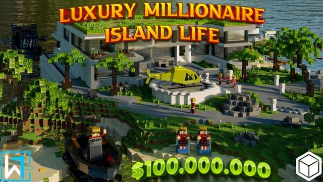 Thumbnail of the Minecraft Bedrock Marketplace product Luxury Millionaire Island Life created by Waypoint Studios.