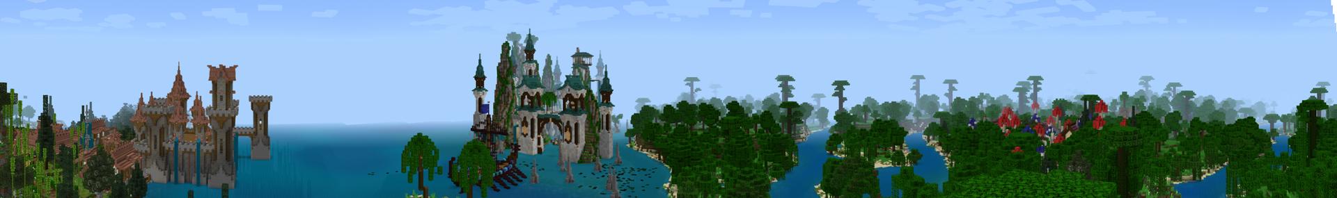 Panorama of the Minecraft Bedrock Marketplace product Magic Kingdoms created by Waypoint Studios.