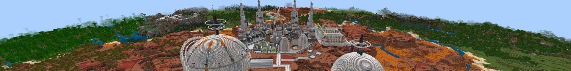 Panorama of the Minecraft Bedrock Marketplace product Mars Mission created by Waypoint Studios.