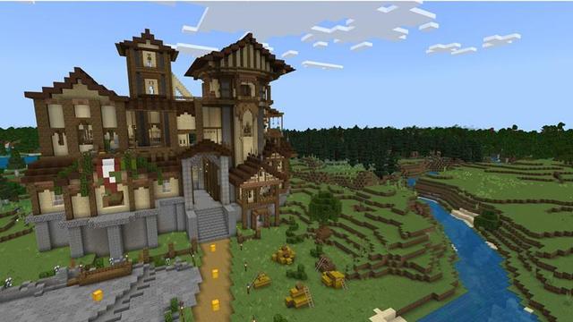 Screenshot of the Minecraft Bedrock Marketplace product Medieval Lucky Block Race created by Waypoint Studios.