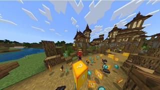 Screenshot of the Minecraft Bedrock Marketplace product Medieval Lucky Block Race created by Waypoint Studios.