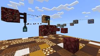 Screenshot of the Minecraft Bedrock Marketplace product Mega Block Parkour 2 created by Waypoint Studios.