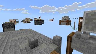 Screenshot of the Minecraft Bedrock Marketplace product Mega Block Parkour 2 created by Waypoint Studios.