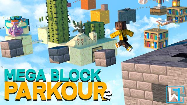 Thumbnail of the Minecraft Bedrock Marketplace product Mega Block Parkour 2 created by Waypoint Studios.