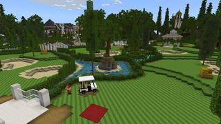 Screenshot of the Minecraft Bedrock Marketplace product Mega Golf Mansion created by Waypoint Studios.