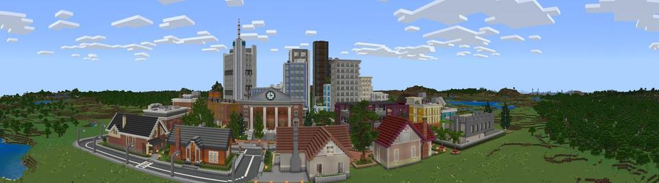 Panorama of the Minecraft Bedrock Marketplace product Millionaire City Lifestyle created by Waypoint Studios.
