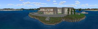 Panorama of the Minecraft Bedrock Marketplace product Millionaire Island Mansion created by Waypoint Studios.