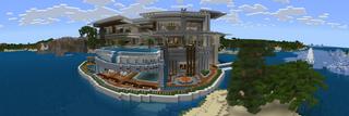 Panorama of the Minecraft Bedrock Marketplace product Millionaire Mansion Runaway created by Waypoint Studios.
