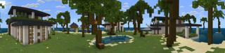 Panorama of the Minecraft Bedrock Marketplace product Millionaire Summer Islands created by Waypoint Studios.