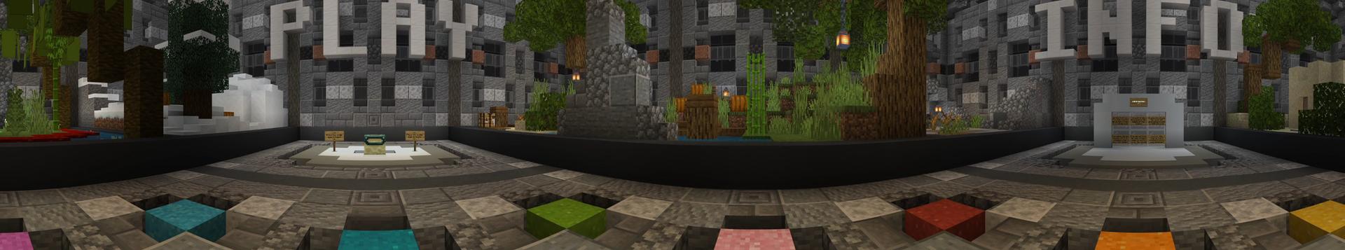 Panorama of the Minecraft Bedrock Marketplace product Minigame Mashup created by Waypoint Studios.