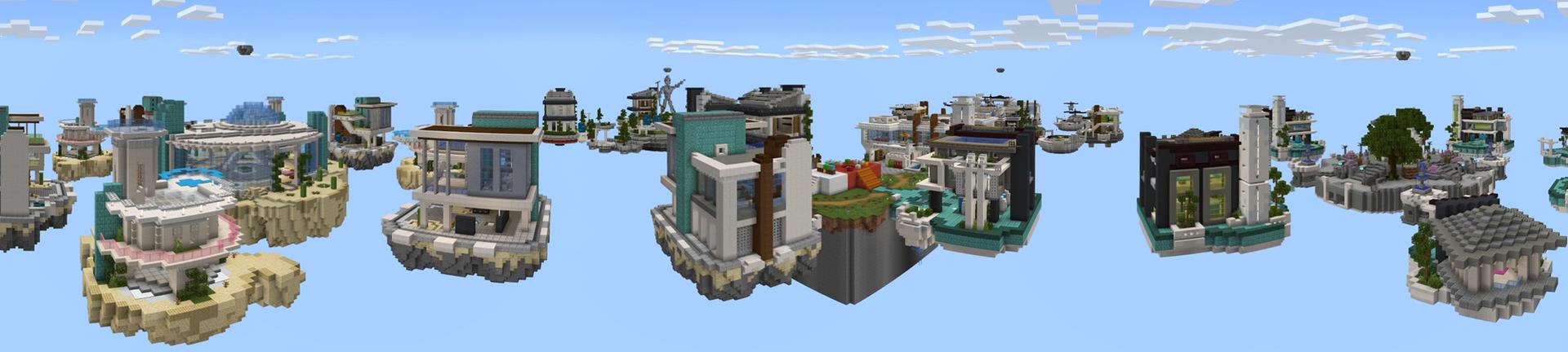 Panorama of the Minecraft Bedrock Marketplace product Modern Bed Wars created by Waypoint Studios.