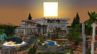 Screenshot of the Minecraft Bedrock Marketplace product Modern Billionaire Mansion created by Waypoint Studios.