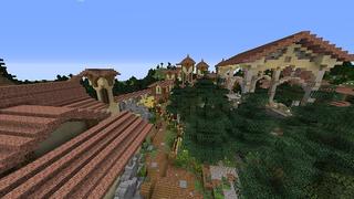 Screenshot of the Minecraft Bedrock Marketplace product Mystery Village created by Waypoint Studios.