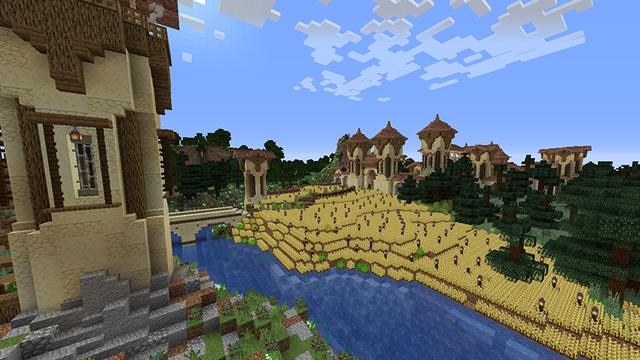 Screenshot of the Minecraft Bedrock Marketplace product Mystery Village created by Waypoint Studios.