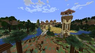 Screenshot of the Minecraft Bedrock Marketplace product Mystery Village created by Waypoint Studios.