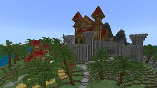 Screenshot of the Minecraft Bedrock Marketplace product Noob vs Pro Town created by Waypoint Studios.