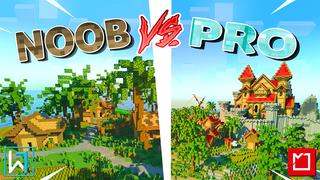 Thumbnail of the Minecraft Bedrock Marketplace product Noob vs Pro Town created by Waypoint Studios.