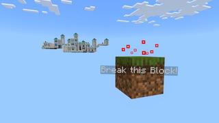 Screenshot of the Minecraft Bedrock Marketplace product One Block Block created by Waypoint Studios.