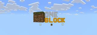Panorama of the Minecraft Bedrock Marketplace product One Block created by Waypoint Studios.