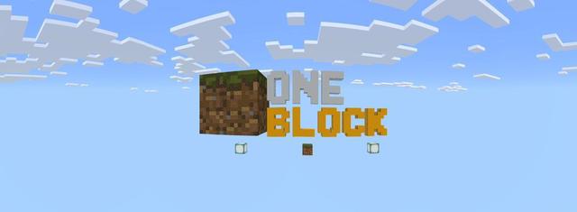 Panorama of the Minecraft Bedrock Marketplace product One Block created by Waypoint Studios.
