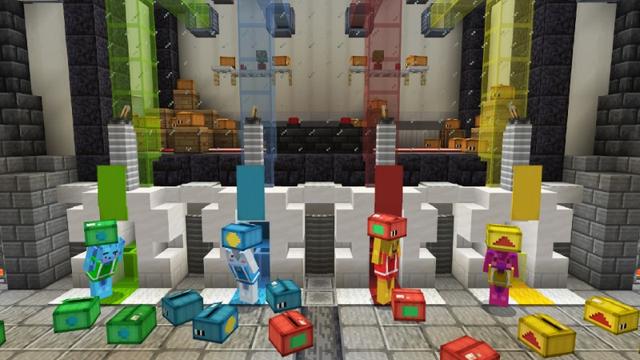 Screenshot of the Minecraft Bedrock Marketplace product Package Mayhem created by Waypoint Studios.