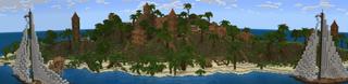 Panorama of the Minecraft Bedrock Marketplace product Paradise Island created by Waypoint Studios.