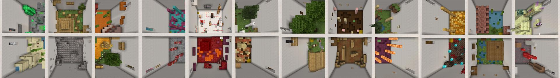 Panorama of the Minecraft Bedrock Marketplace product Parkour Grid created by Waypoint Studios.