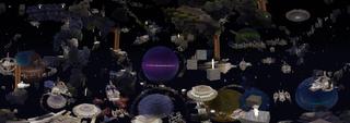 Panorama of the Minecraft Bedrock Marketplace product Parkour in the Stars created by Waypoint Studios.