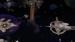 Screenshot of the Minecraft Bedrock Marketplace product Parkour in the Stars created by Waypoint Studios.
