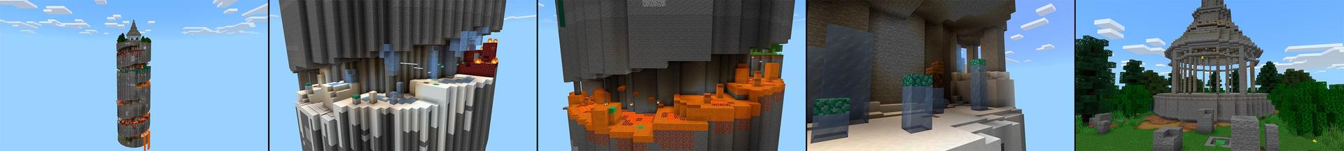 Panorama of the Minecraft Bedrock Marketplace product Parkour Speedrun created by Waypoint Studios.