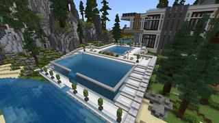 Screenshot of the Minecraft Bedrock Marketplace product Party Mansion created by Waypoint Studios.