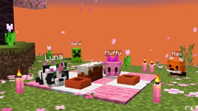 Screenshot of the Minecraft Bedrock Marketplace product Plushie Pets created by Waypoint Studios.