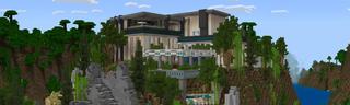 Panorama of the Minecraft Bedrock Marketplace product Private Millionaire Mansion 2 created by Waypoint Studios.